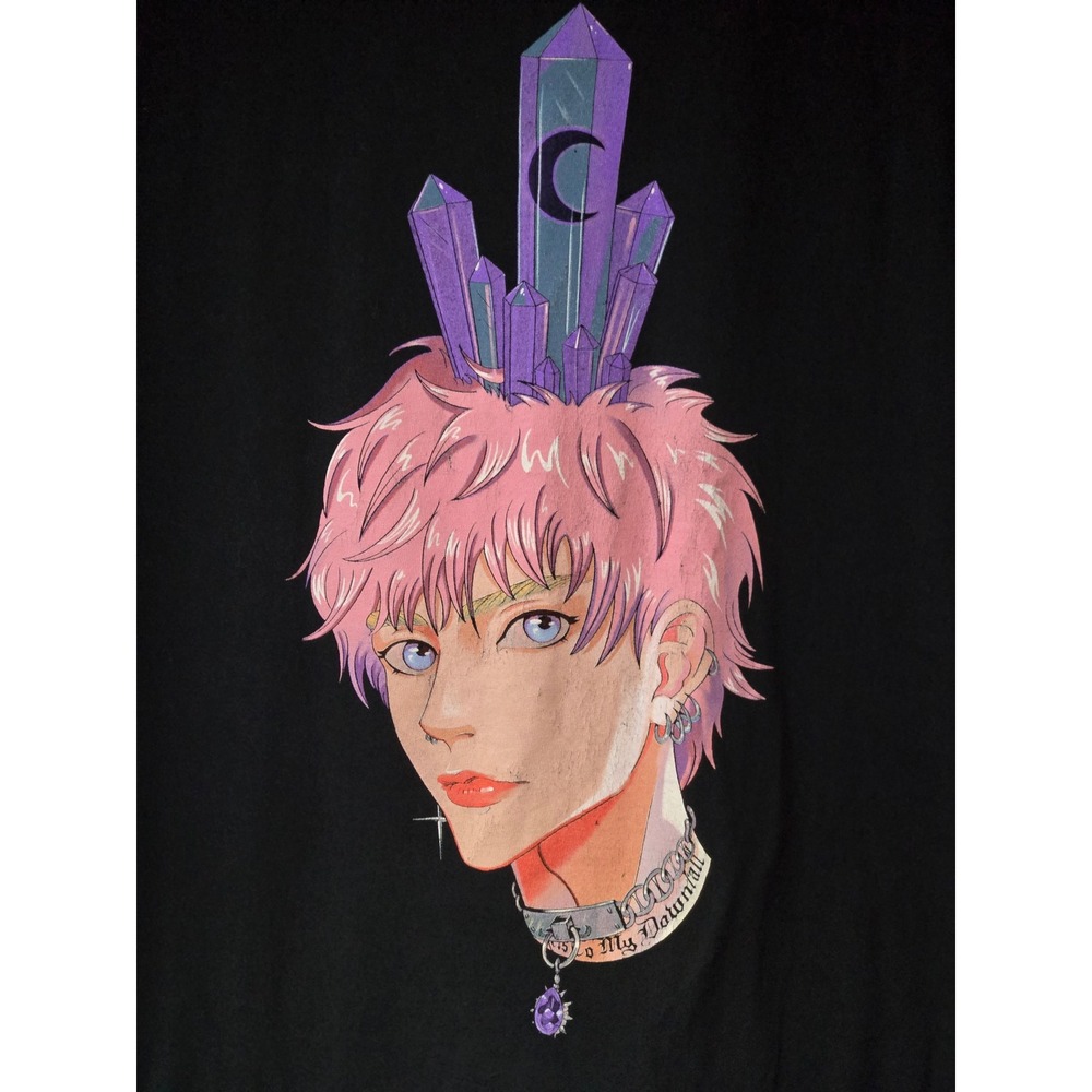 Machine Gun Kelly Mainstream Sellout Tour 2022 T-Shirt Black Large MGK Anime